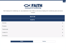 Tablet Screenshot of faithheating.com